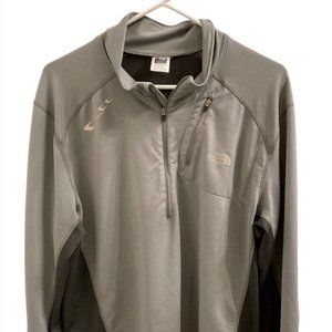 The North Face Pullover Mens XL/TG Quarter Zip Flight Series Gray Black